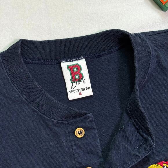 Vintage KU Kansas Henley Shirt - M - Picture 2 of 5